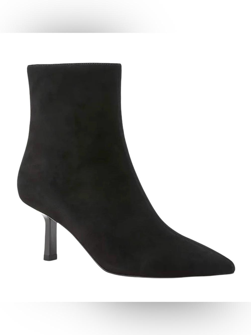 NEW ANN TAYLOR BLACK SCULPTURAL HEEL BOX SUEDE BOOTIE BOOTS SZ 11